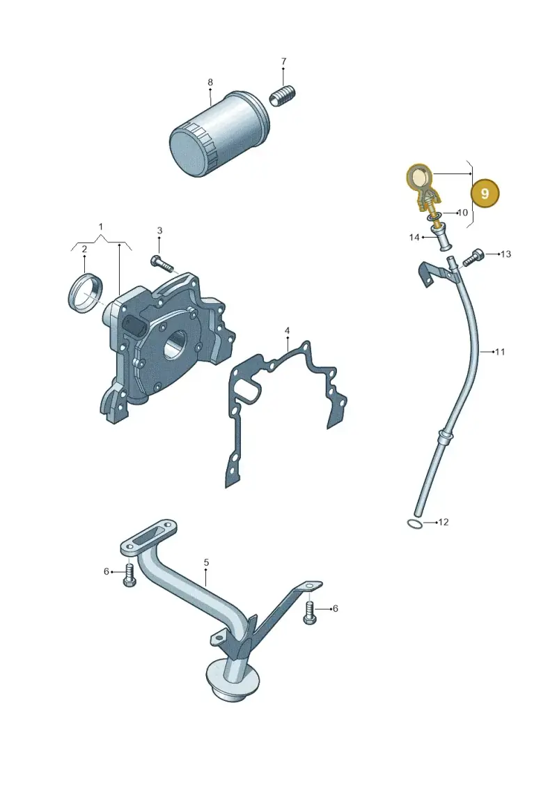 030115611R — Volkswagen Polo (2012-2014) diagram 729115030, position 9