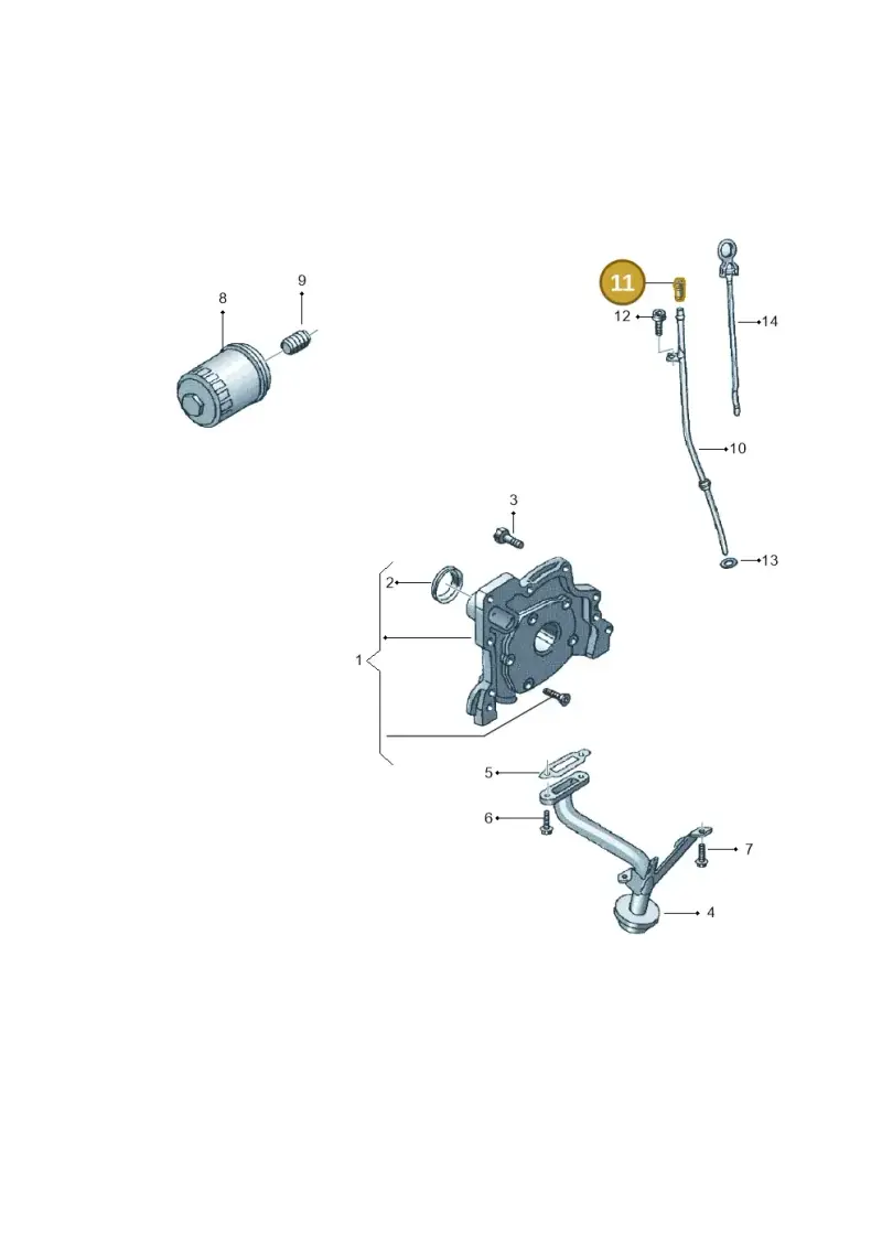 030115636D — Volkswagen Spacefox (2010-2014) diagram 515115050, position 11