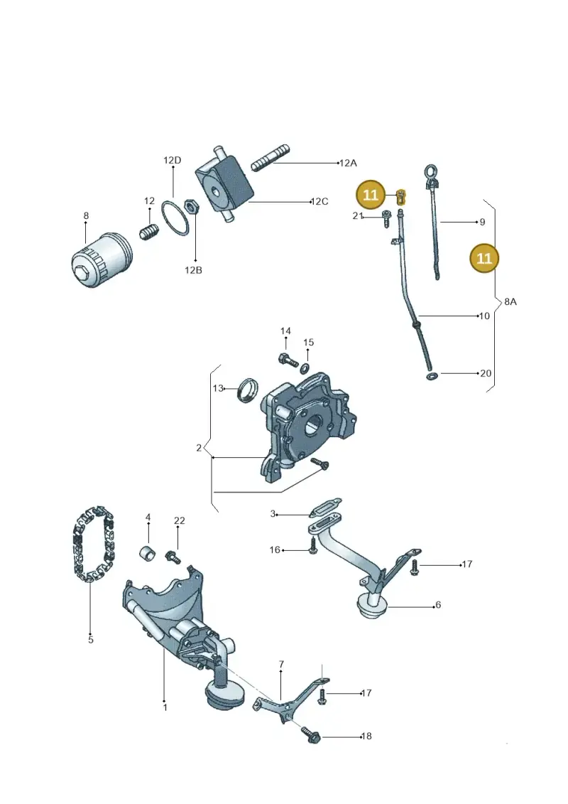 030115636D — Volkswagen Polo (2011-2014) diagram 303115050, position 11
