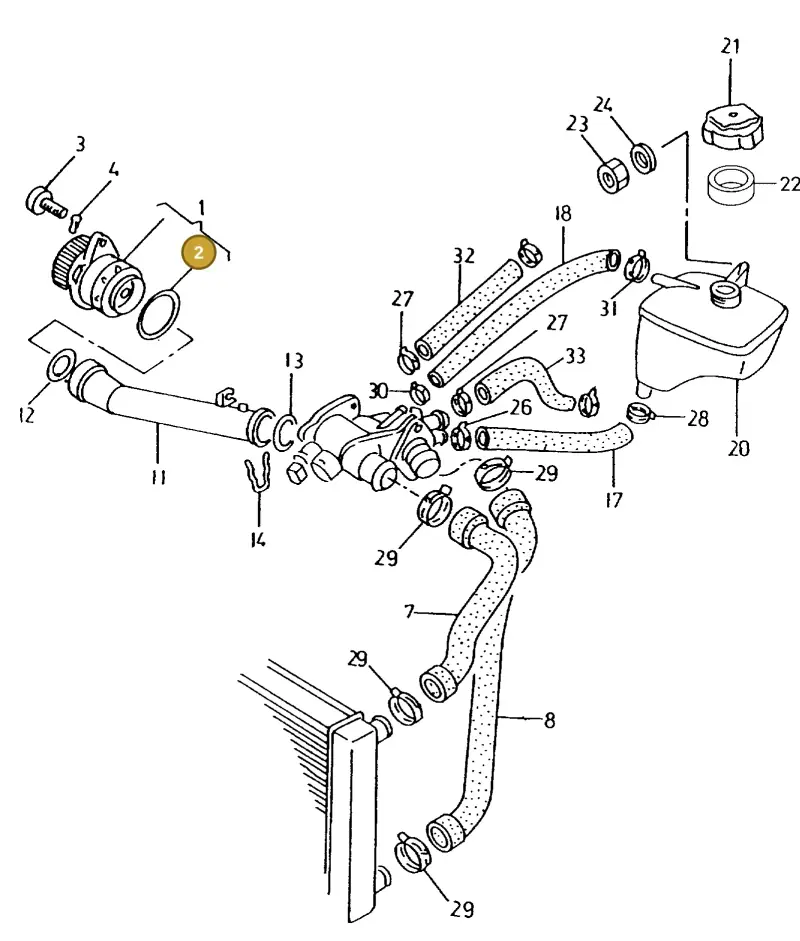 030121043C — Volkswagen CADDY PICKUP (1996-2000) diagram 101121200, position 2