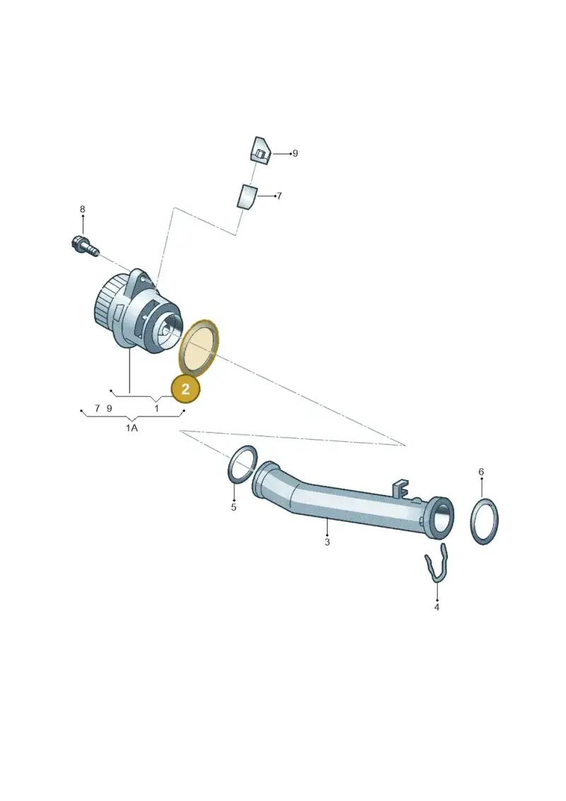 030121043C — Volkswagen Polo (2011-2014) diagram 303121050, position 2
