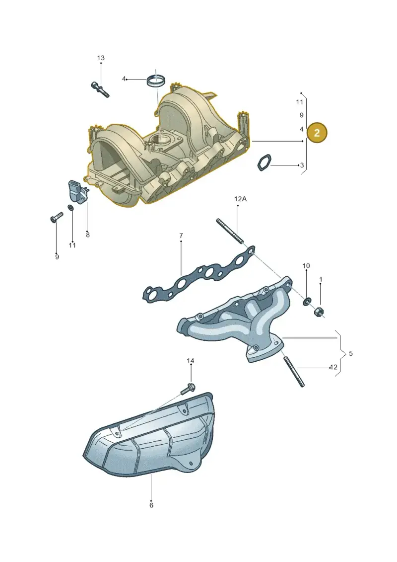 030129713BN — Volkswagen Parati (2010-) diagram 303129420, position 2