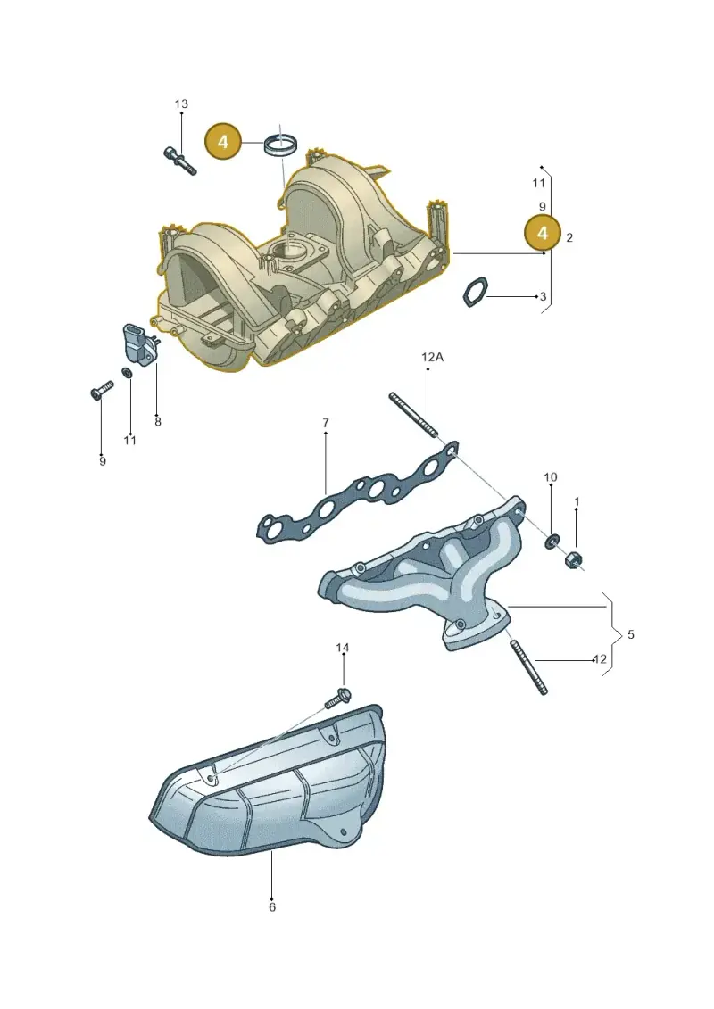 030133073E — Volkswagen Parati (2010-) diagram 303129420, position 4