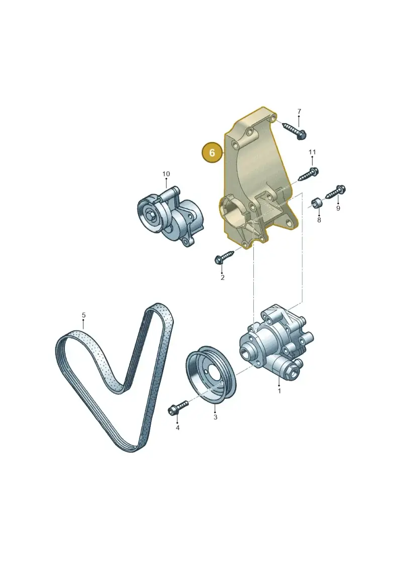 030145167D — Volkswagen CADDY (2004-) diagram 443145200, position 6