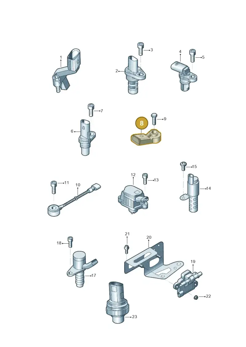 030905377C — Volkswagen Tiguan 2.0 4Motion (2017-2024) diagram 833906030, position 8