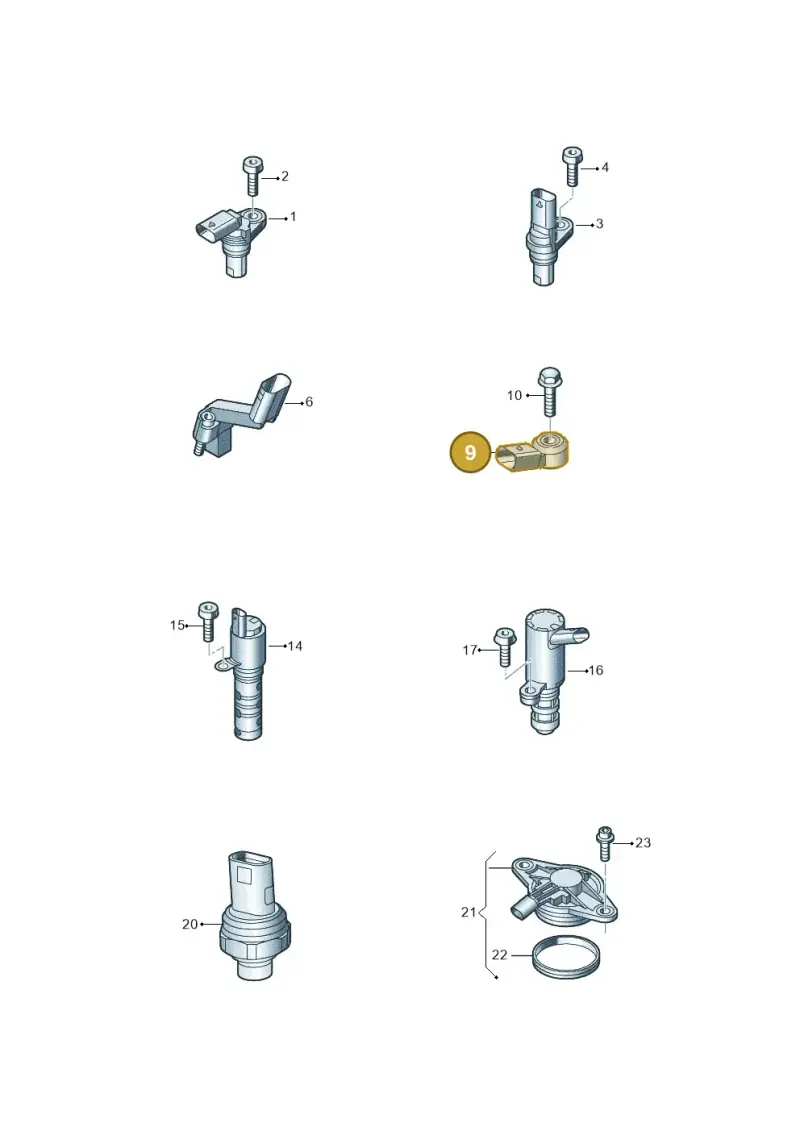 030905377F — Volkswagen Taos 1.4 (2020-2024) diagram 2gm906031, position 9