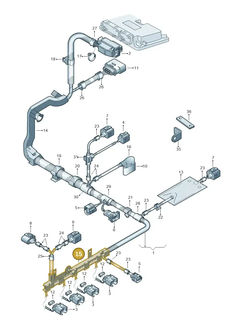 030971824C — Volkswagen FOX                    04> (2003-) diagram 225971020, position 15