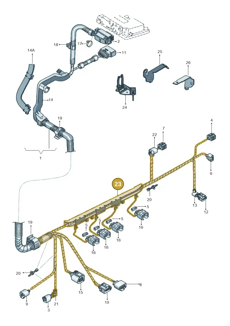 030971824C — Volkswagen FOX                    04> (2003-) diagram 345971040, position 23