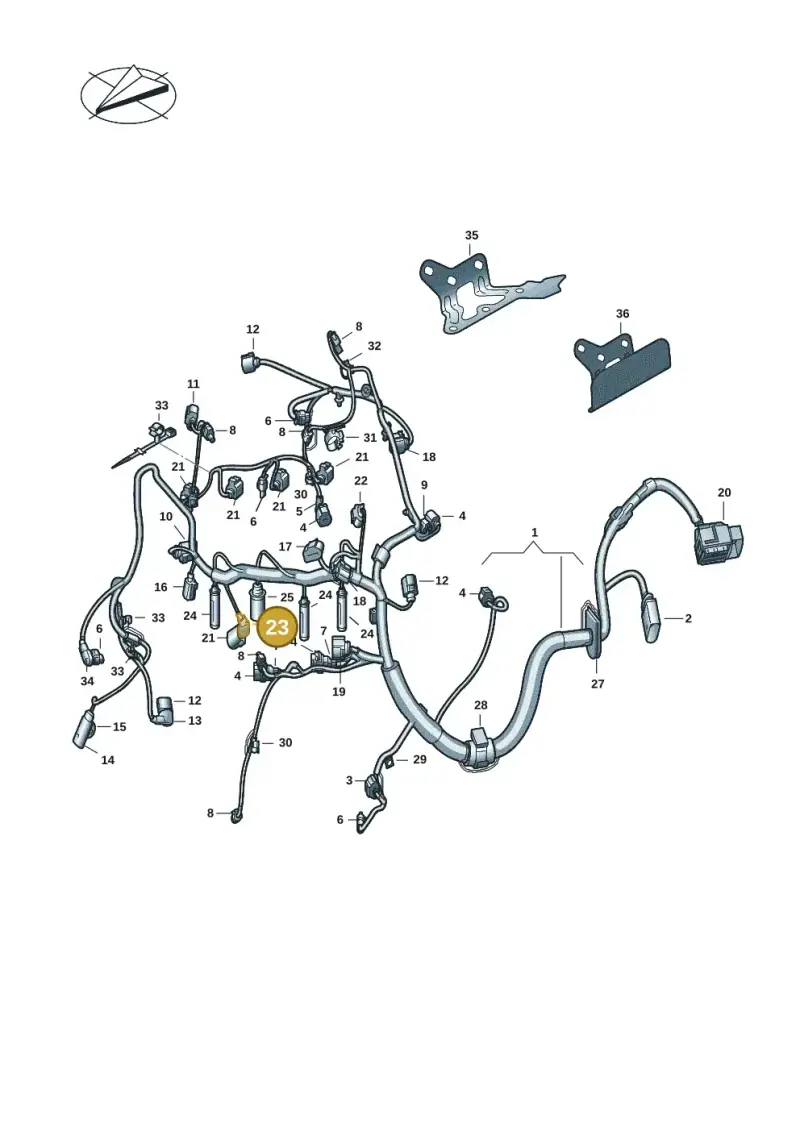 030971921 — Volkswagen Transport. multivan (2019-2024) diagram 7em971007, position 23