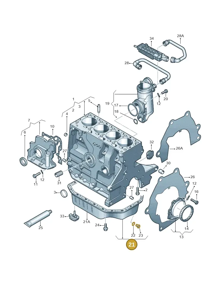032103601AK — Volkswagen POLO (2005-) diagram 474103000, position 21