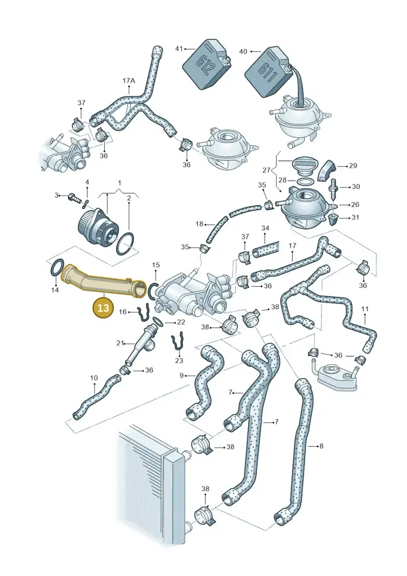 032121065D — Volkswagen LUPO/3L TDI (2003-2005) diagram 158121300, position 13