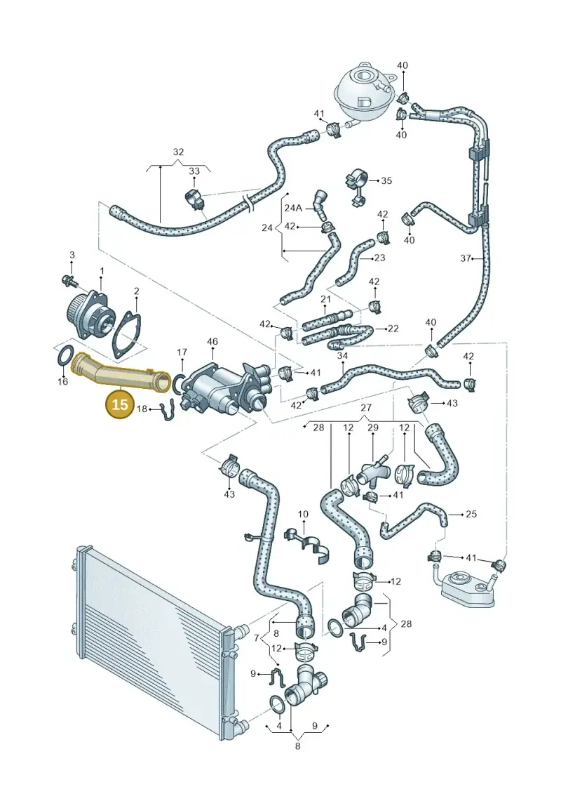 032121065D — Volkswagen FOX                  M.05> (2005-) diagram 194121230, position 15