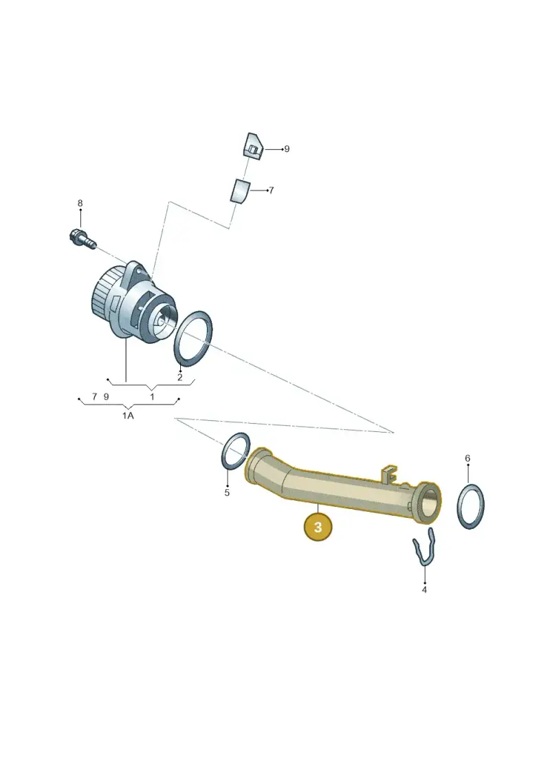 032121065D — Volkswagen Polo (2011-2014) diagram 303121050, position 3