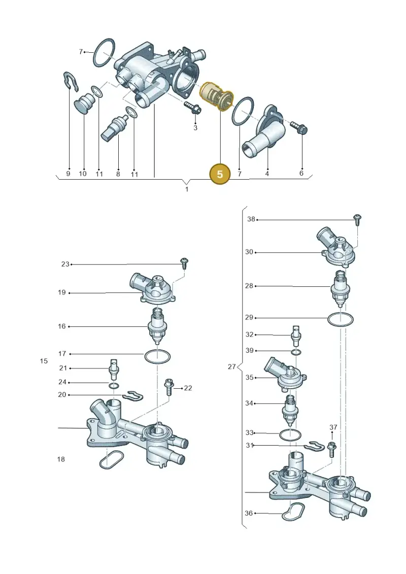 032121110B — Volkswagen Polo (2008-2009) diagram 253121750, position 5