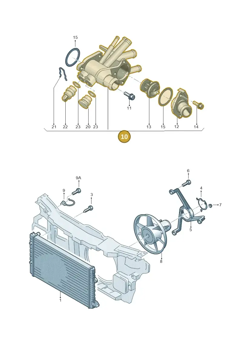 032121111BB — Volkswagen POLO (1999-2001) diagram 158121700, position 10
