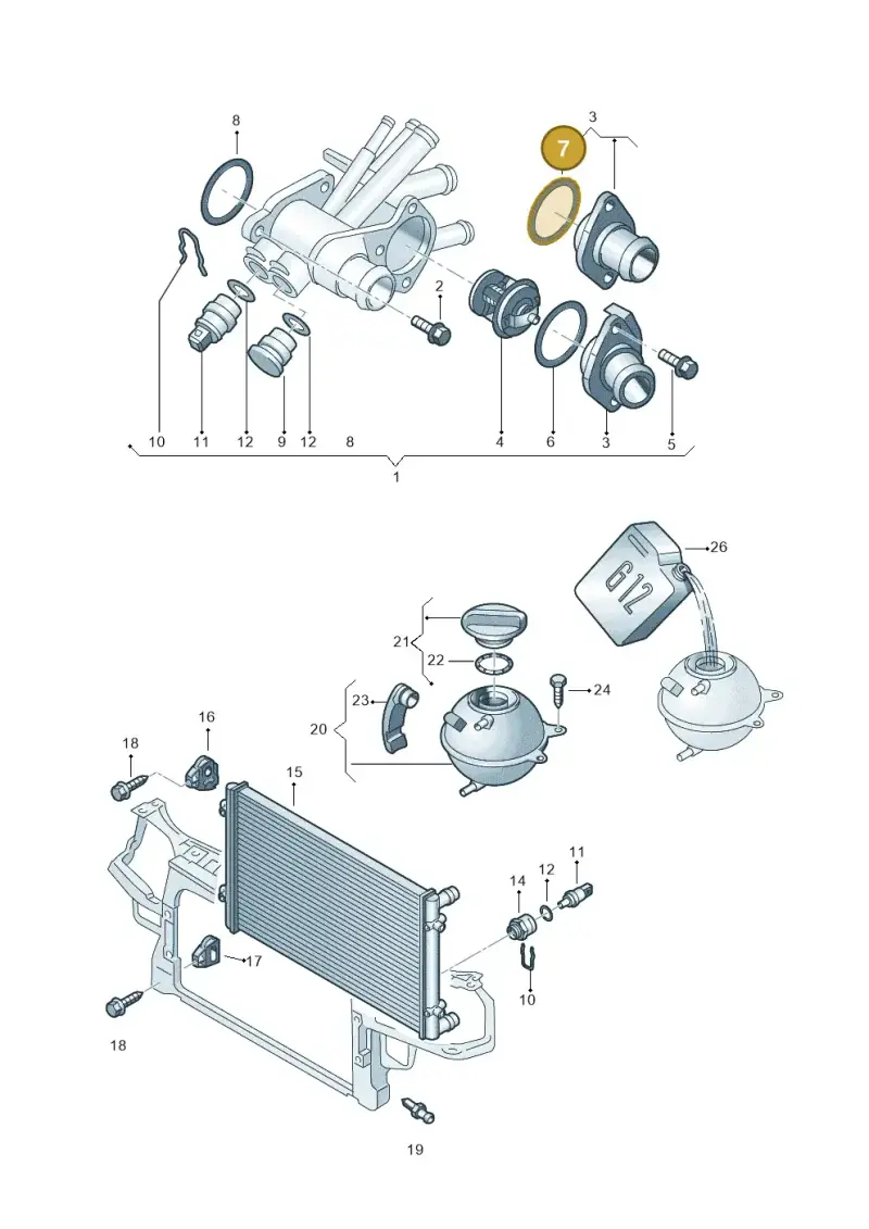 032121119H — Volkswagen New Beetle             06> (2005-) diagram 194121700, position 7