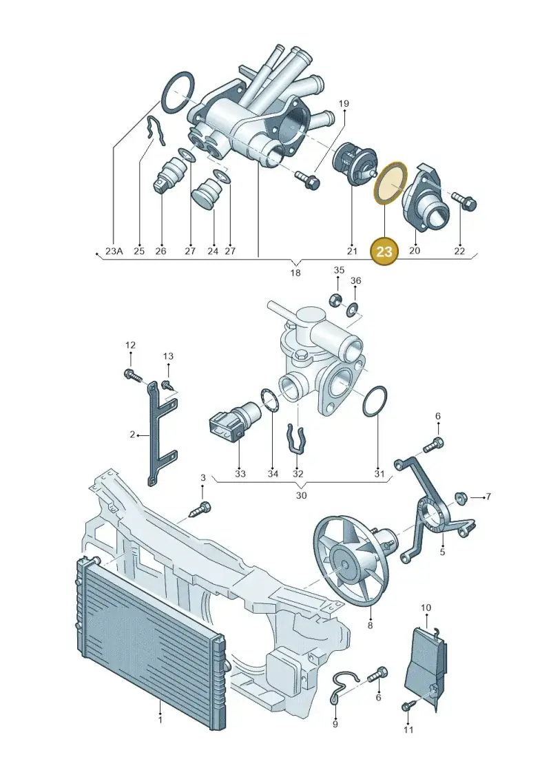 032121119H — Volkswagen LUPO/3L TDI (2003-2005) diagram 231121700, position 23