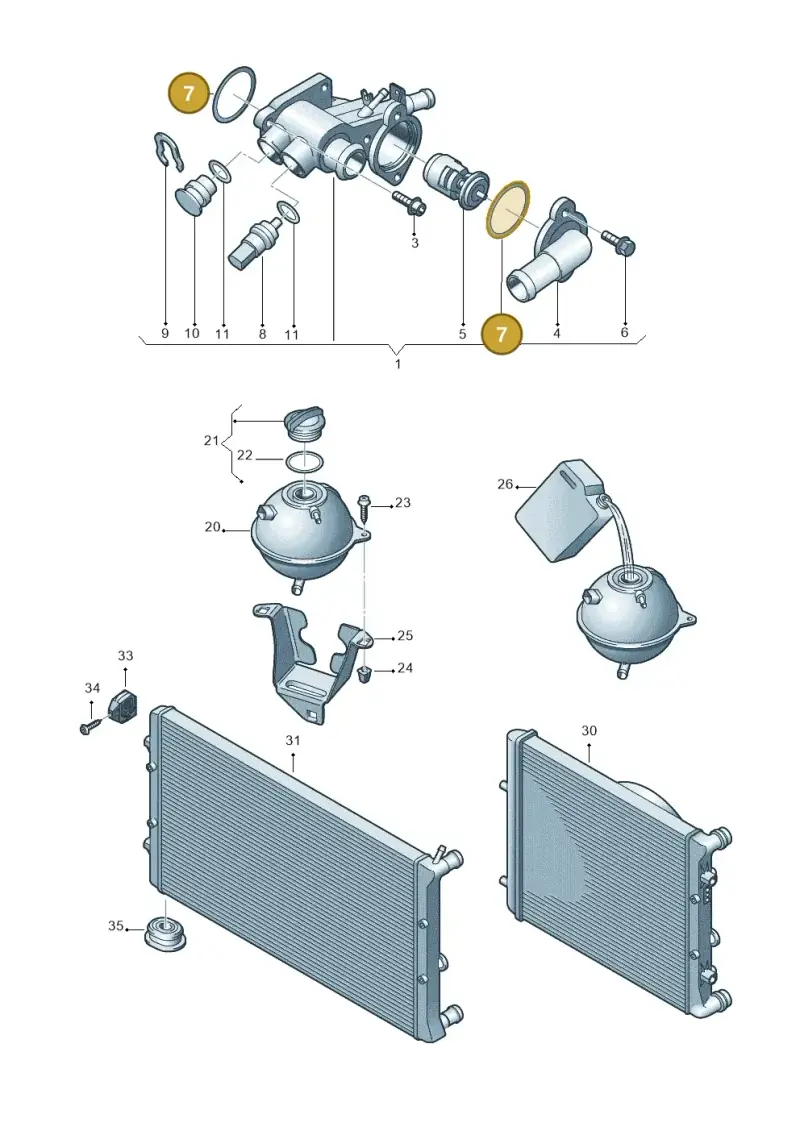 032121119J — Volkswagen Polo (2012-2014) diagram 672121820, position 7