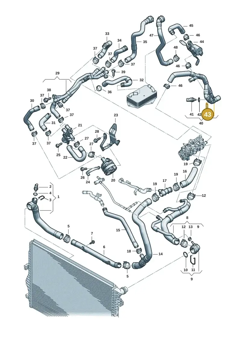 032121142 — Volkswagen Multivan (2021-) diagram 2ka121309, position 43