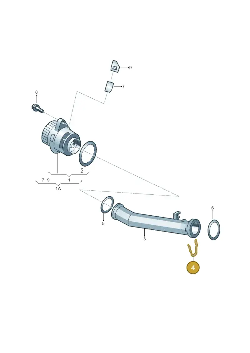 032121142D — Volkswagen Polo (2011-2014) diagram 303121050, position 4