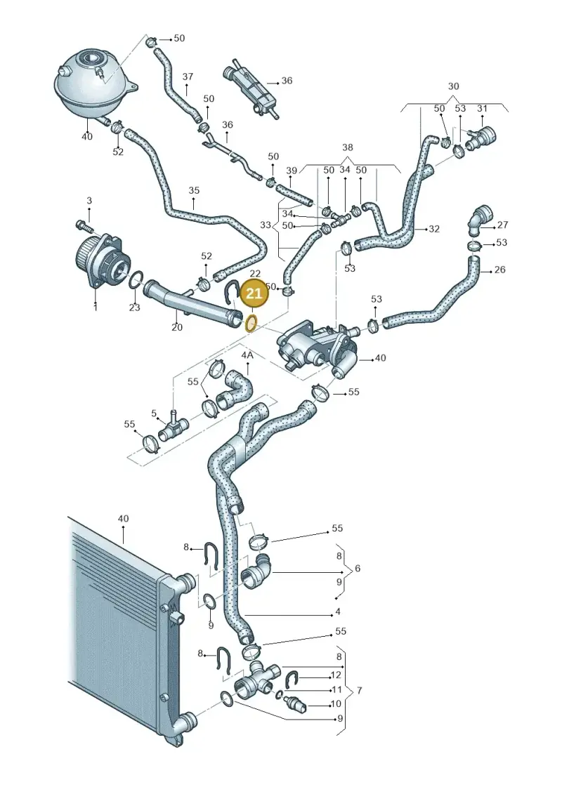 032121666 — Volkswagen Golf estate (2009-2013) diagram 420121120, position 21