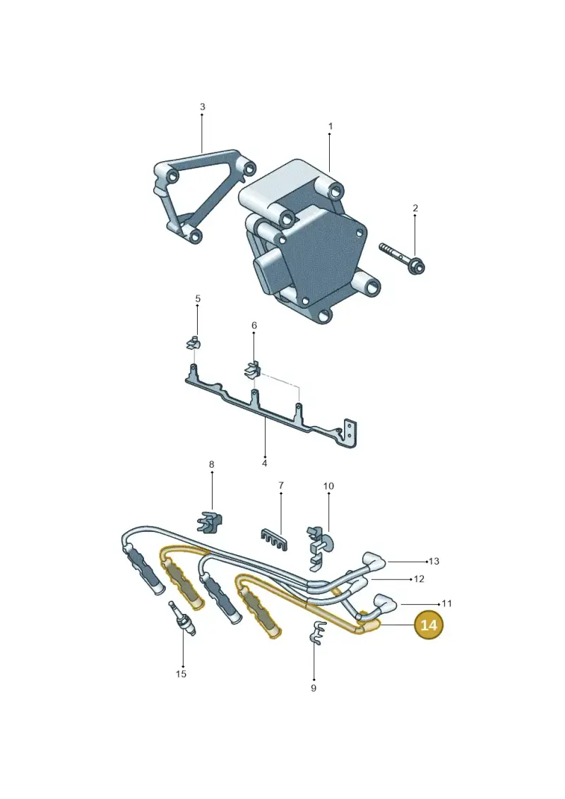 032905430N — Volkswagen Voyage (2016-2023) diagram 388905000, position 14