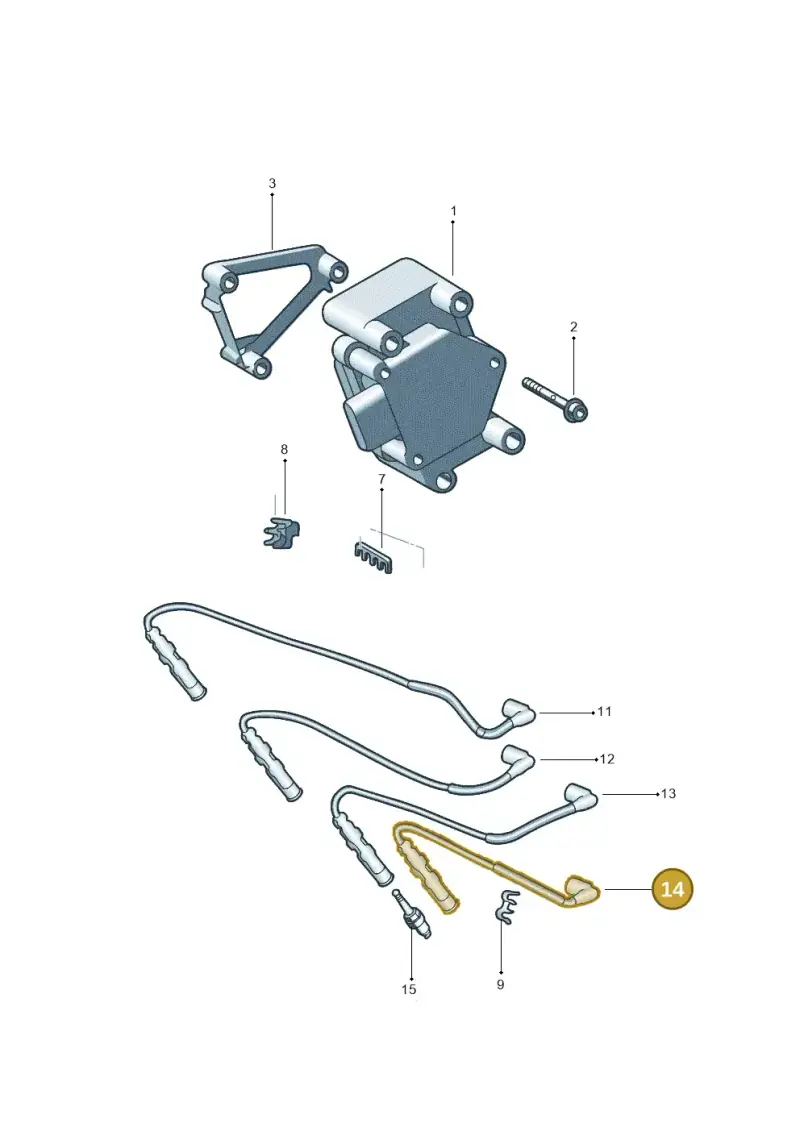 032905430N — Volkswagen Saveiro (2013-) diagram 553905010, position 14