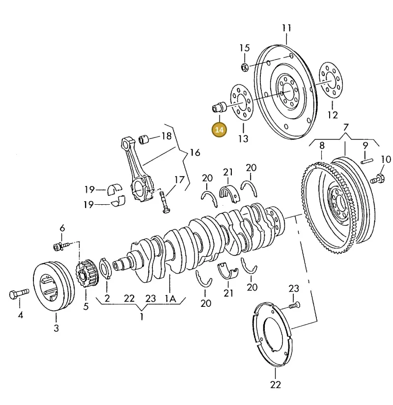 034105313A — Volkswagen LT, LT 4X4 (2003-2006) diagram 169105200, position 14