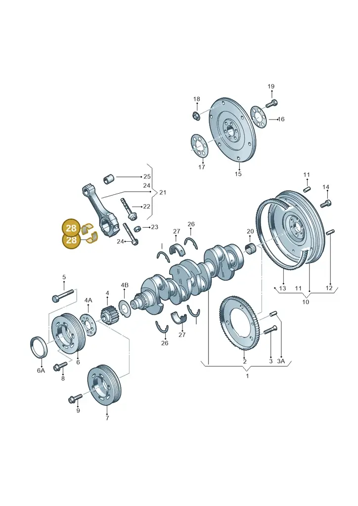 034105701007 — Volkswagen Sharan (2008-2010) diagram 194105150, position 28