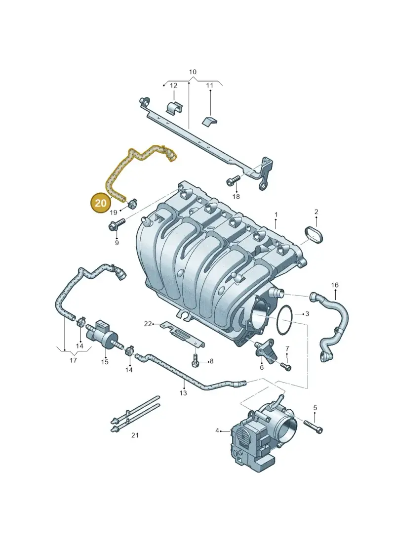 034133335D — Volkswagen Beetle (2016-2019) diagram 691133600, position 20