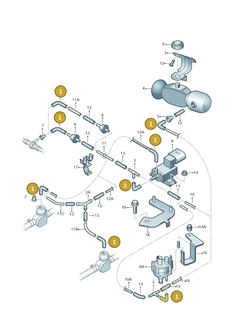 034133784L — Volkswagen Sharan (2008-2010) diagram 244819250, position 1