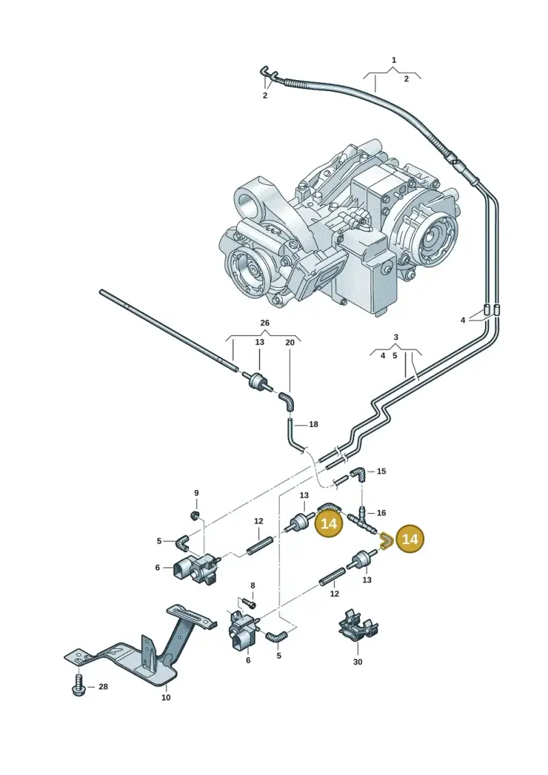 034133784L — Volkswagen Transport. multivan (2019-2024) diagram 7em525200, position 14