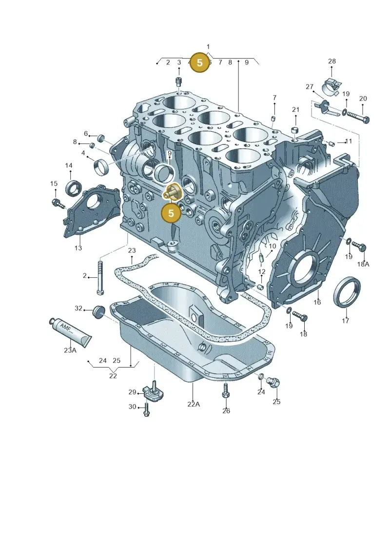 035103111B — Volkswagen GOLF VAR./VENTO (1996-1999) diagram 121103250, position 5
