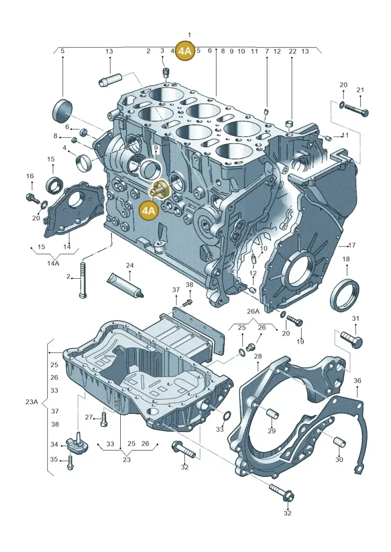 035103111B — Volkswagen Sharan (2008-2010) diagram 195103250, position 4A
