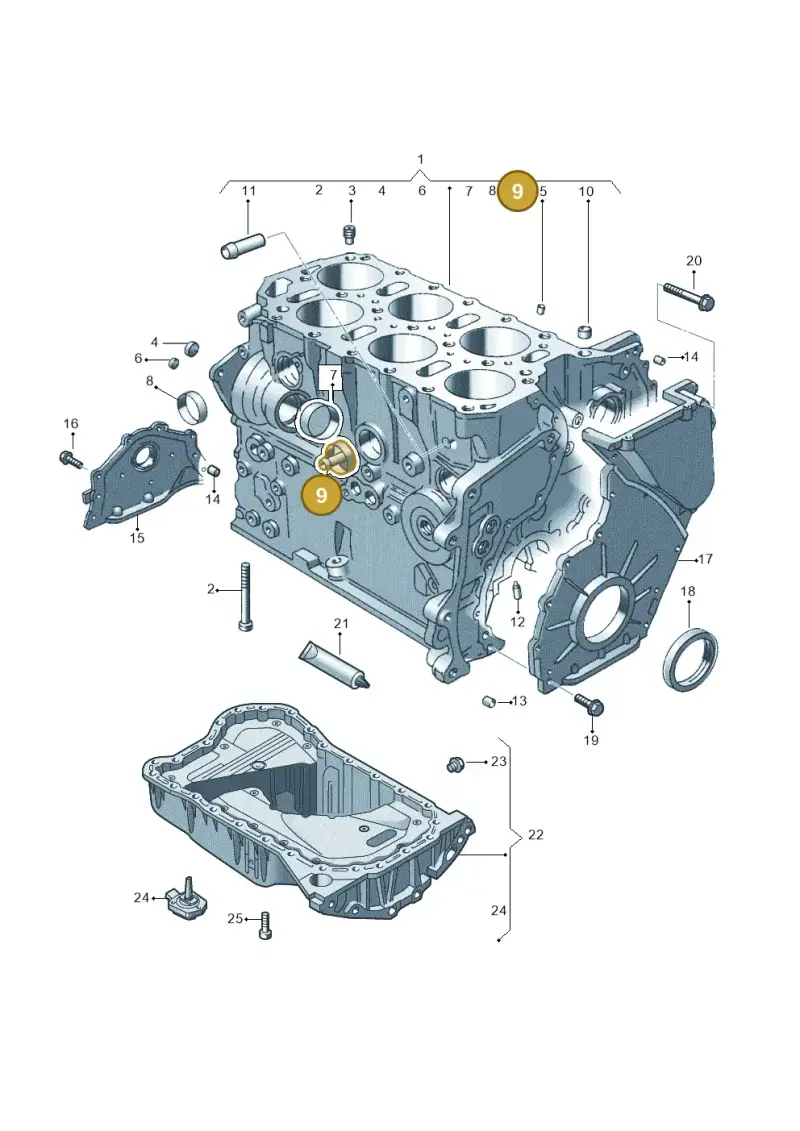 035103111B — Volkswagen EOS 2.0 (2008-2010) diagram 474103300, position 9