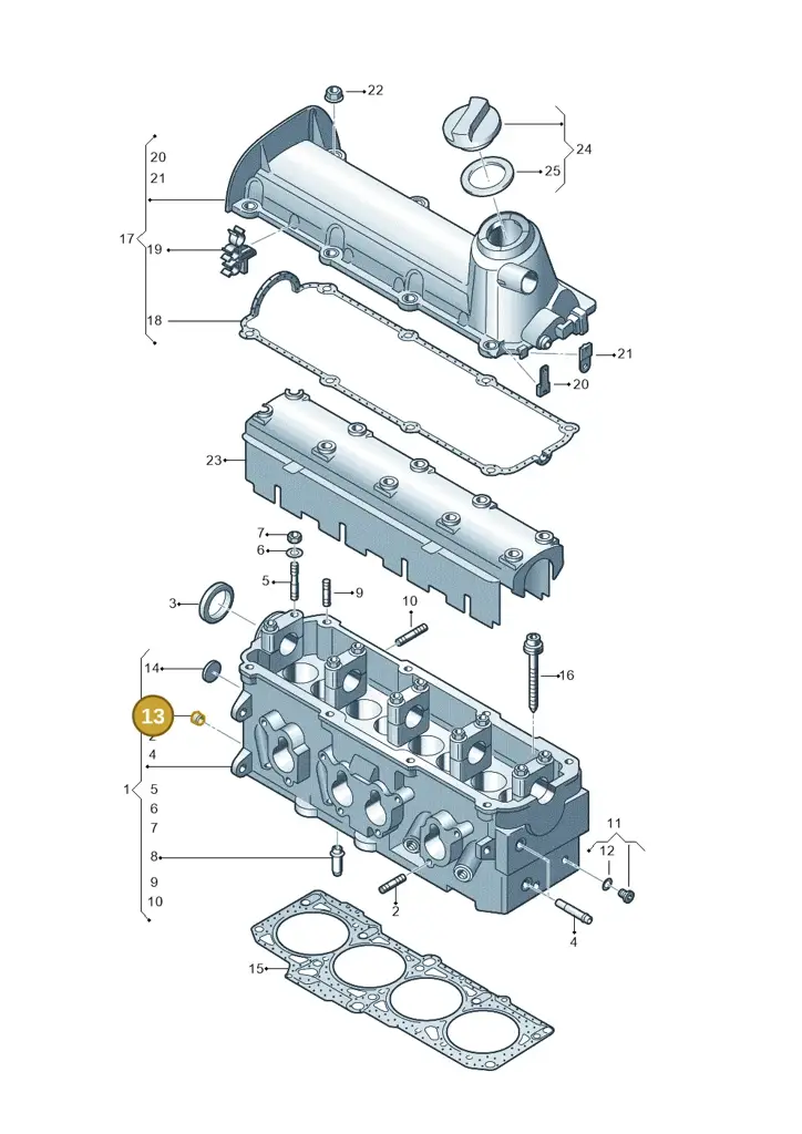 035103379 — Volkswagen Jetta 2.0 (2015-2015) diagram 477103450, position 13