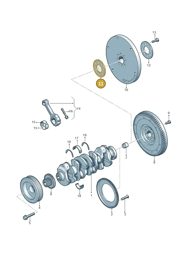 035105303A — Volkswagen Beetle (2016-2019) diagram 691105050, position 11
