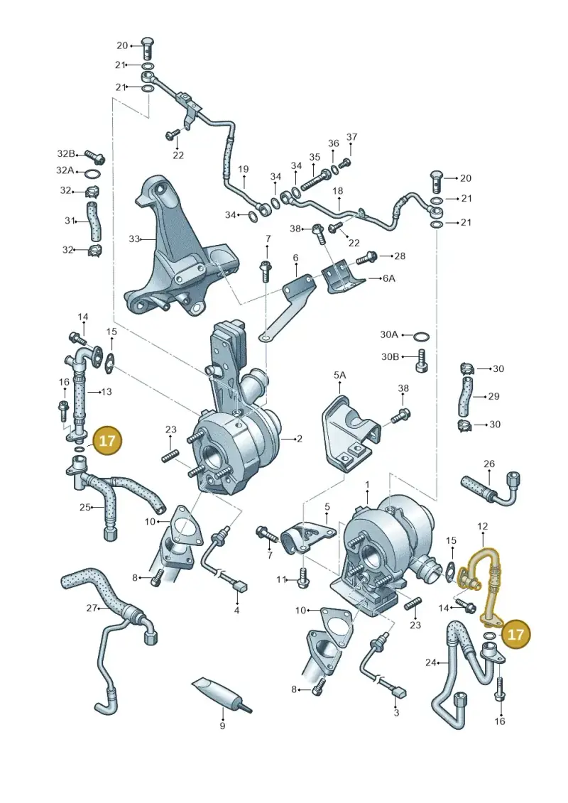 035115427 — Volkswagen Touareg BlueMotion (2014-2018) diagram 291145350, position 17