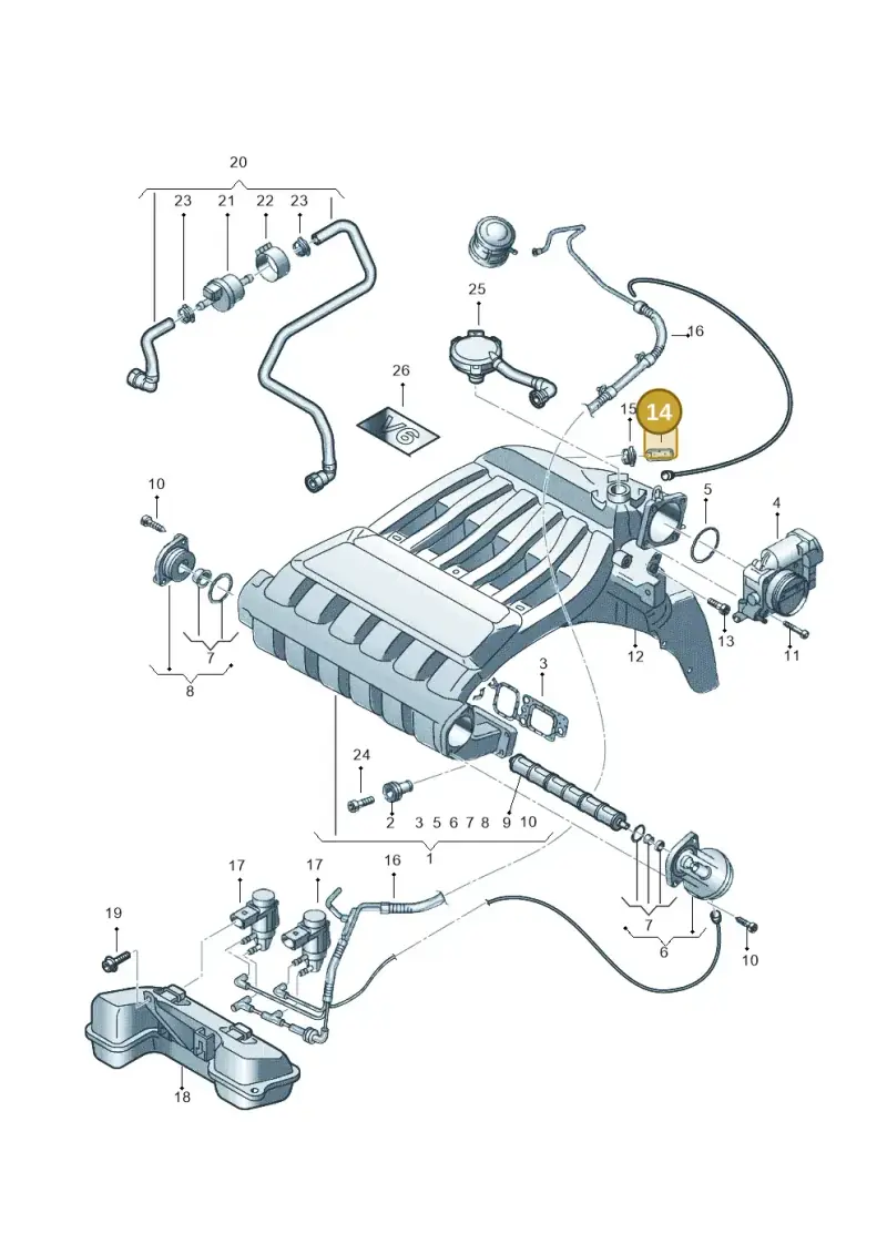 035133335 — Volkswagen PHAETON                08> (2007-) diagram 258133800, position 14