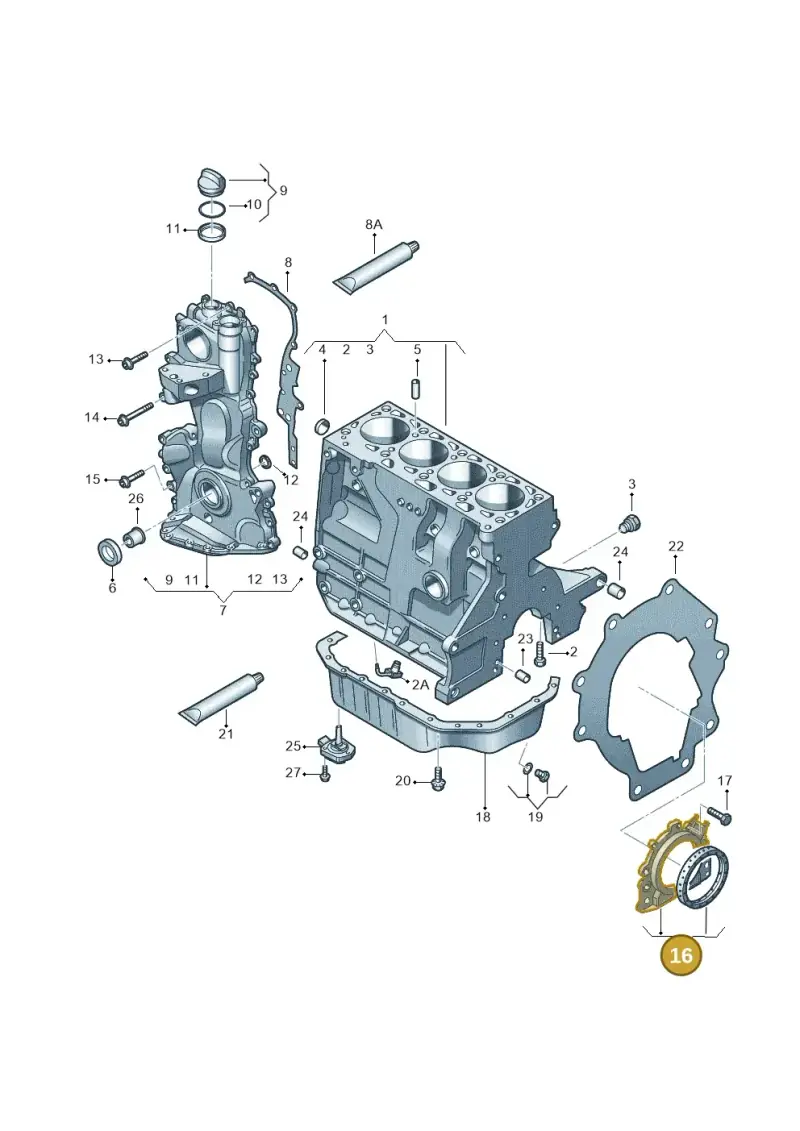 036103171B — Volkswagen Passat CC (2011-2016) diagram 737103100, position 16