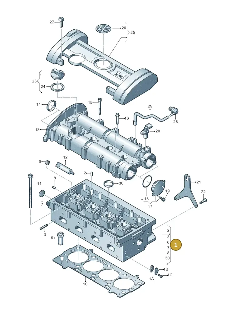 036103264CX — Volkswagen Polo (2012-2014) diagram 474103400, position 1