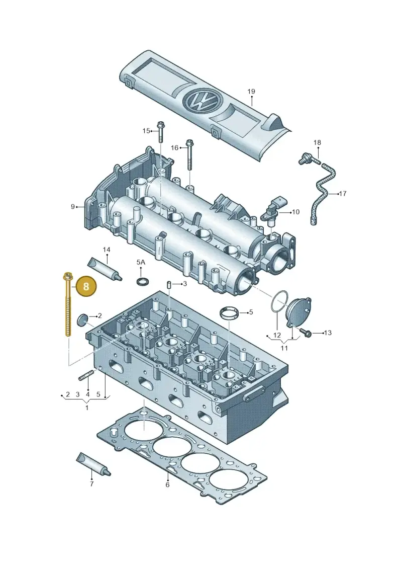 036103384B — Volkswagen Polo (2010-2015) diagram 672103400, position 8