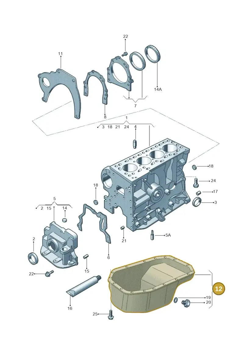 036103601AL — Volkswagen FOX                    04> (2003-) diagram 303103050, position 12