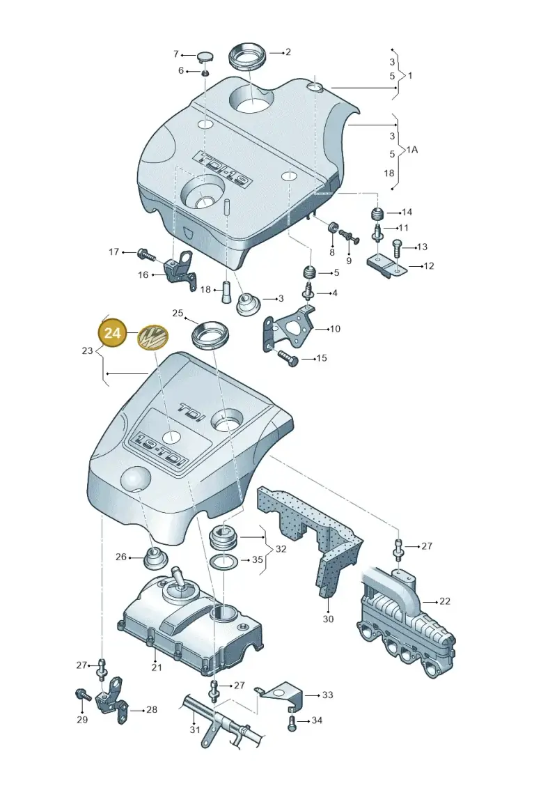 036103940M — SEAT TOLEDO/LEON/LEON-4 (2001-2006) diagram 194103750, position 24