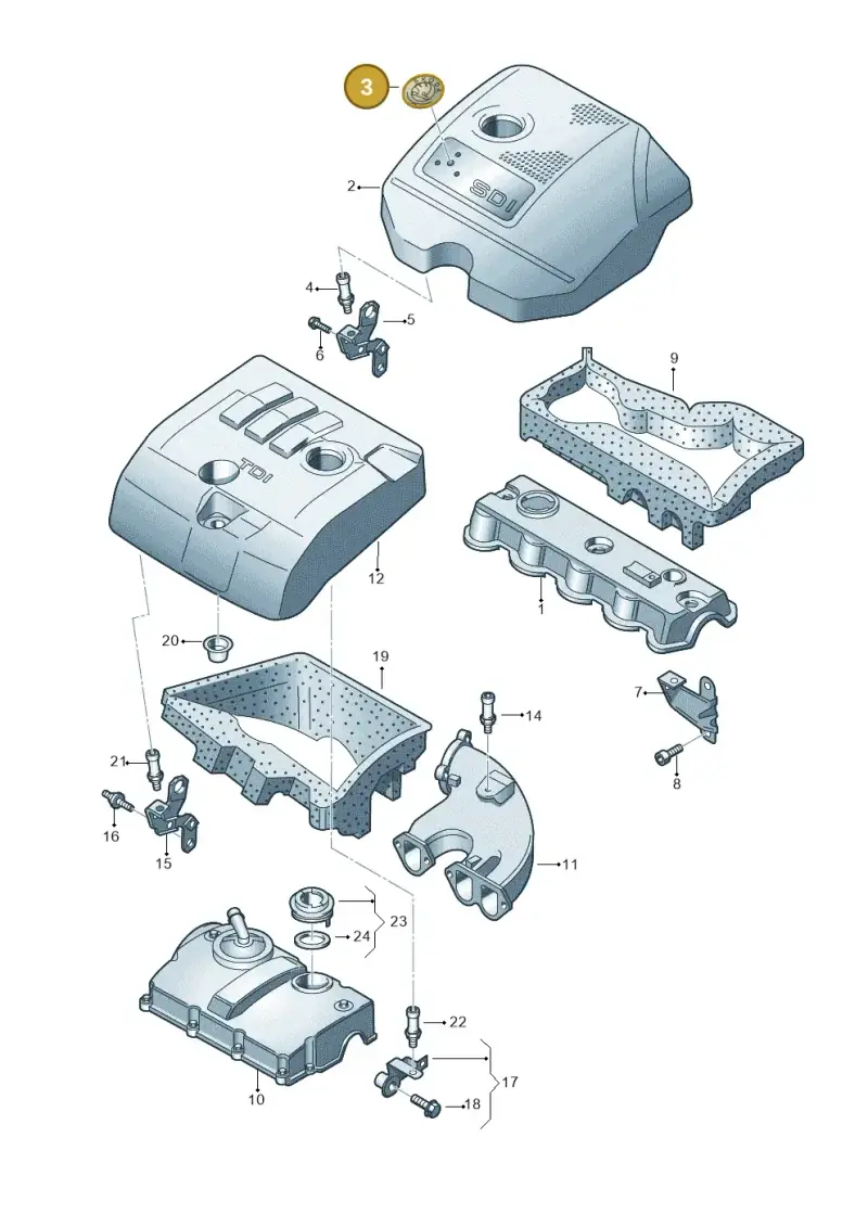 036103940M — SEAT IBIZA                  06> (2005-) diagram 253103650, position 3