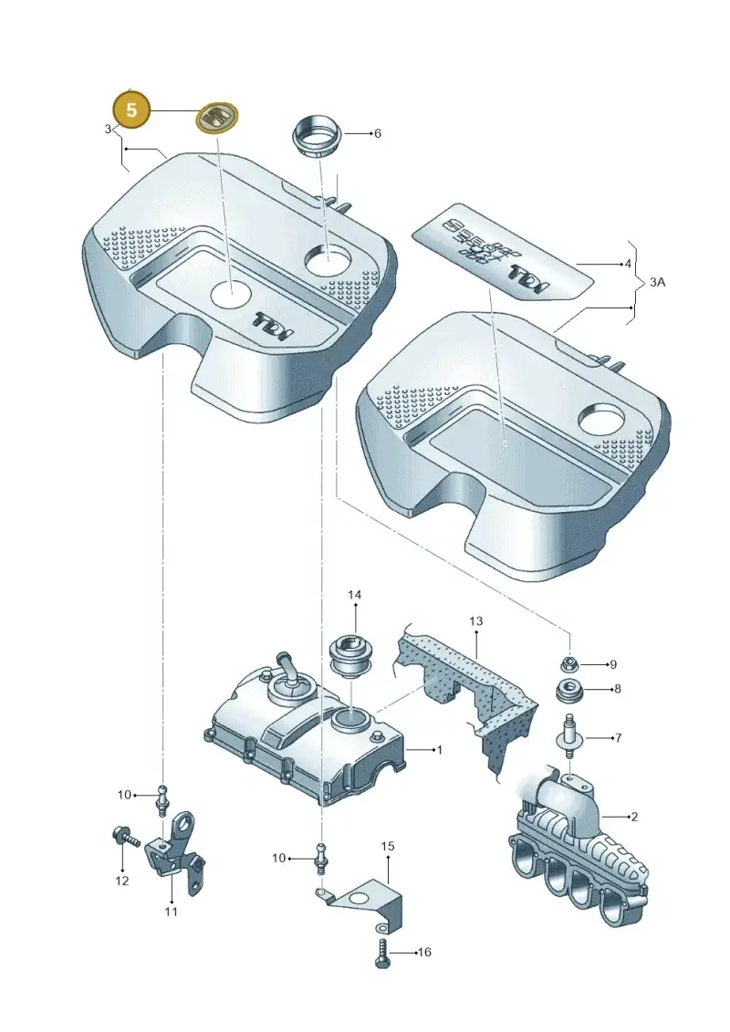 036103940M — SEAT IBIZA                  06> (2005-) diagram 254103700, position 5