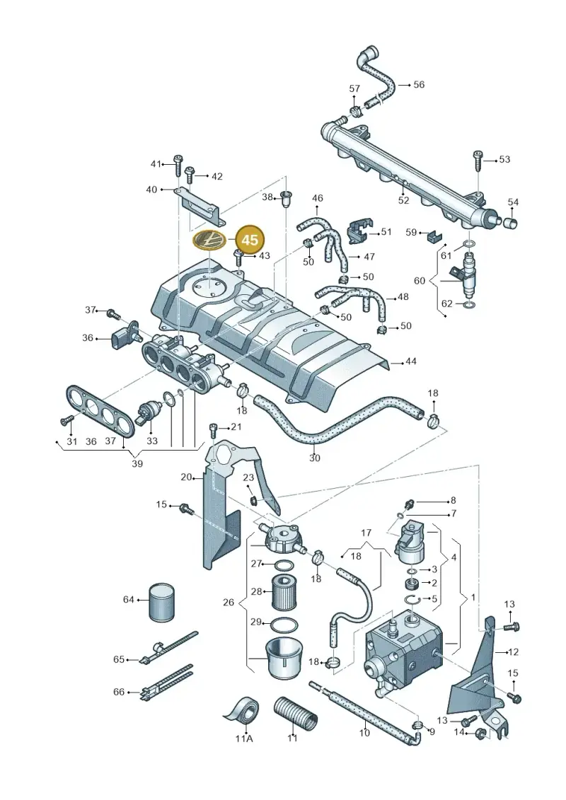 036103940M — SEAT Ibiza (2012-) diagram 672133420, position 45