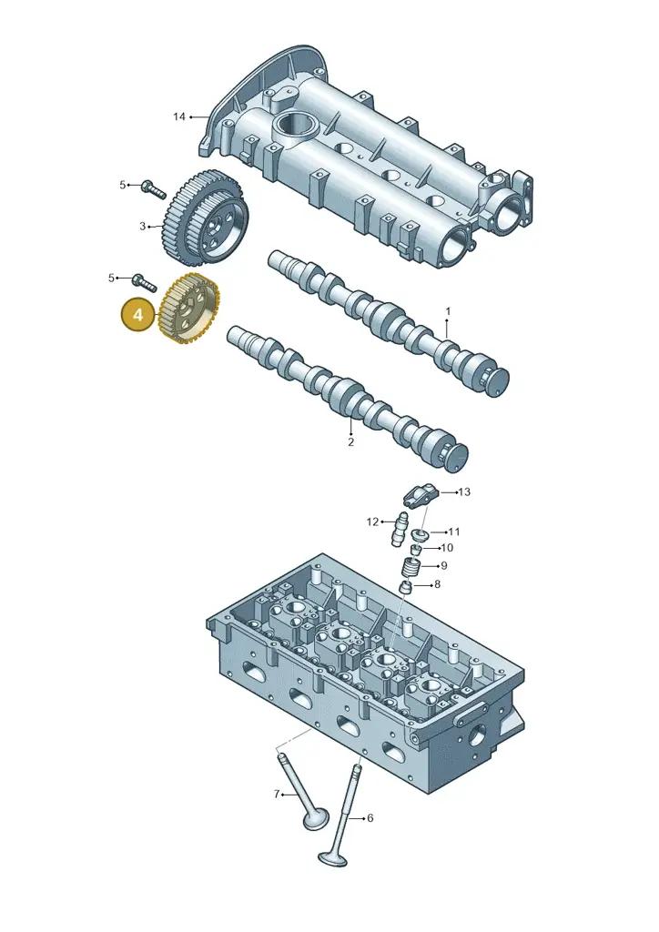 036109111G — Volkswagen Polo (2012-2014) diagram 729109030, position 4