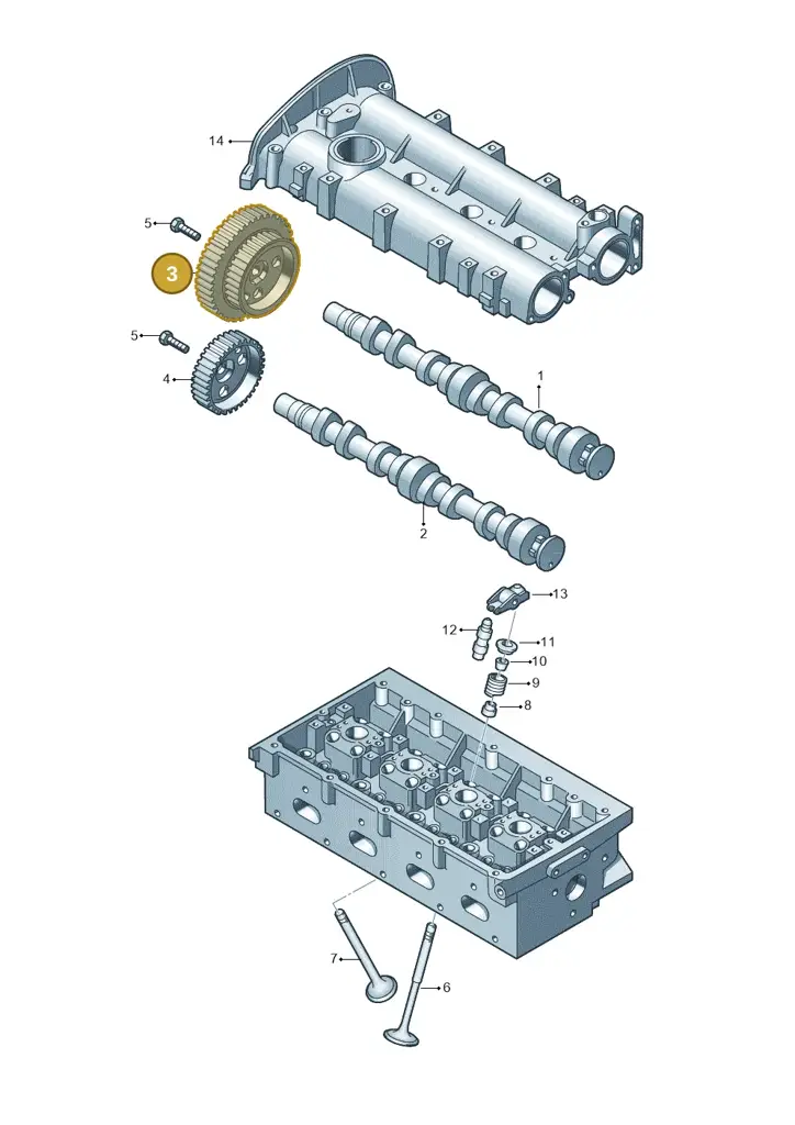 036109111Q — Volkswagen Polo (2012-2014) diagram 729109030, position 3