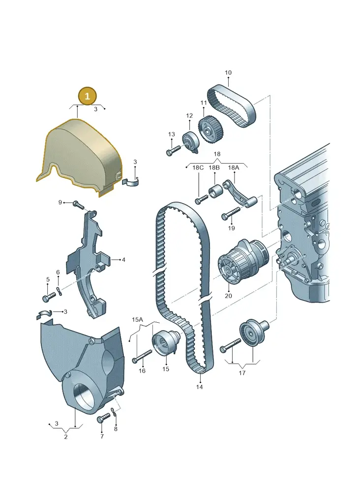 036109121L — Volkswagen Polo (2012-2014) diagram 194109520, position 1